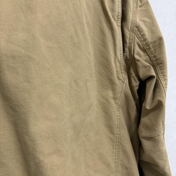 Orvis Jacket Mens Large Beige Canvas Field Coat Quilted Lined Outdoor Workwear - Picture 11 of 16